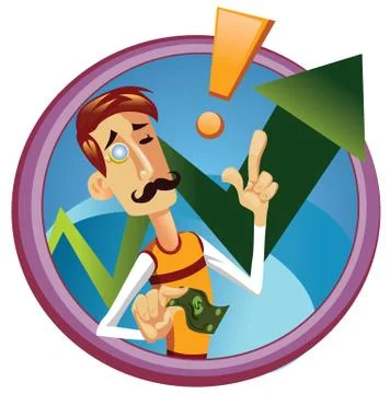 Inventor and his work Stock Illustration