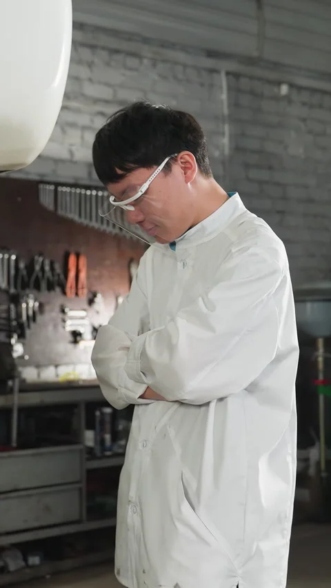 Inventor Captures Mechanic at Work in Auto Repair Shop Stock Footage 318201561