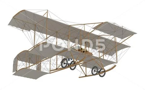 Inventor first airplane Stock Illustration