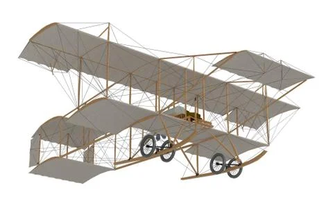 Inventor first airplane Stock Illustration