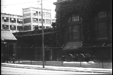 Inventor Thomas Edison arriving at work Stock Footage 247676039