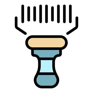 Inventory barcode scanner icon color outline vector Stock Illustration