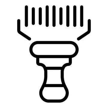 Inventory barcode scanner icon, outline style Stock Illustration
