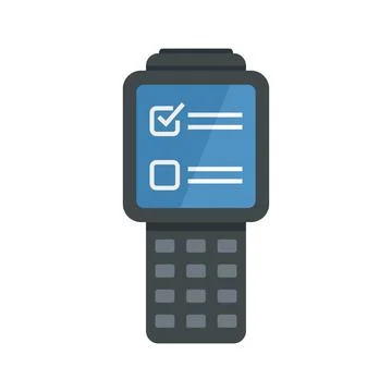 Inventory check device icon flat isolated Stock Illustration