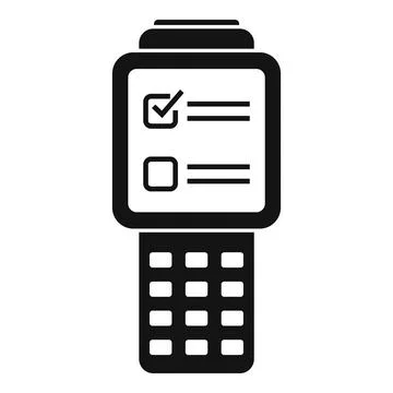 Inventory check device icon, simple style Illustrazione stock