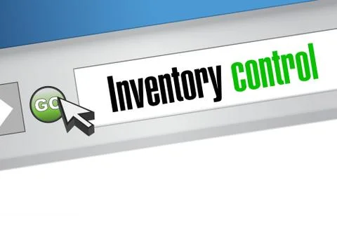 Inventory control browser sign concept Ilustração Stock