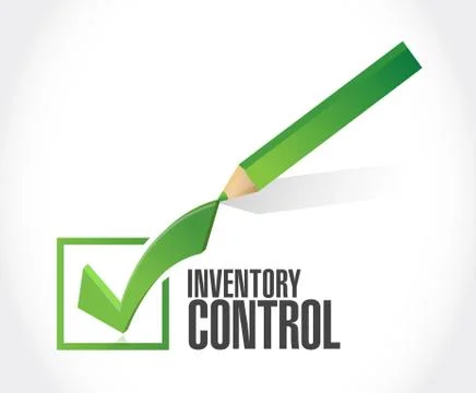 Inventory control check mark sign concept Ilustração Stock