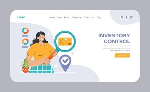 Inventory Control concept. Flat vector illustration Stock Illustration