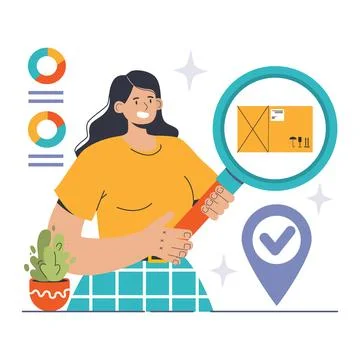Inventory Control concept. Flat vector illustration Stock Illustration