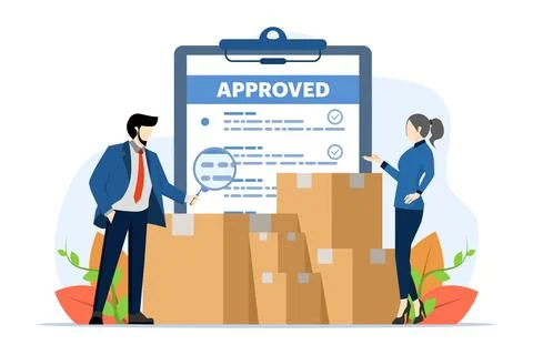 Inventory control concept, Warehouse management, Logistics services. Stock Illustration