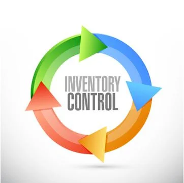 Inventory control cycle sign concept Ilustração Stock