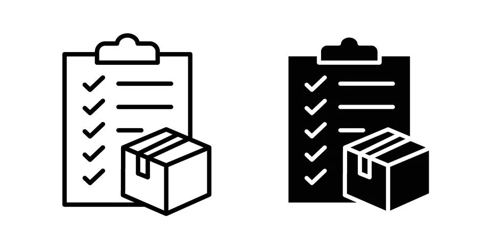 Inventory control icon bundle for website design projects Stock Illustration