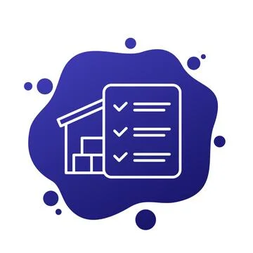 Inventory control icon, line vector Ilustração Stock