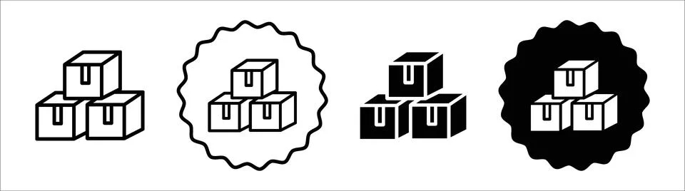 Inventory control icon logo set vector Stock-Illustration
