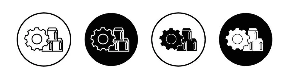 Inventory control icon mark in filled style Stock Illustration
