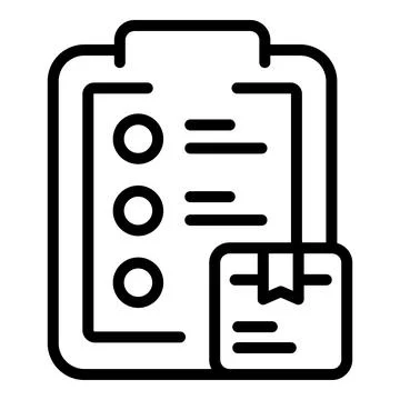 Inventory control icon outline vector. Digital management イラスト素材