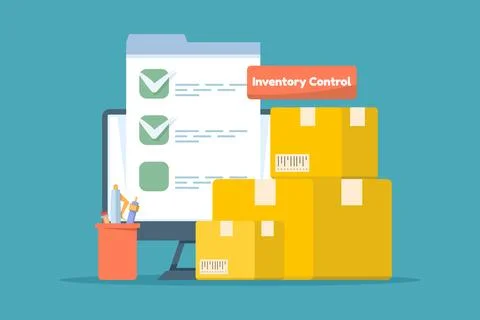 Inventory control illustration concept Stock Illustration