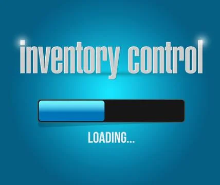 Inventory control loading bar sign concept Ilustração Stock