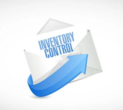 Inventory control mail sign concept Ilustração Stock