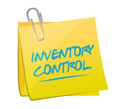 Inventory control memo post sign concept Ilustração Stock