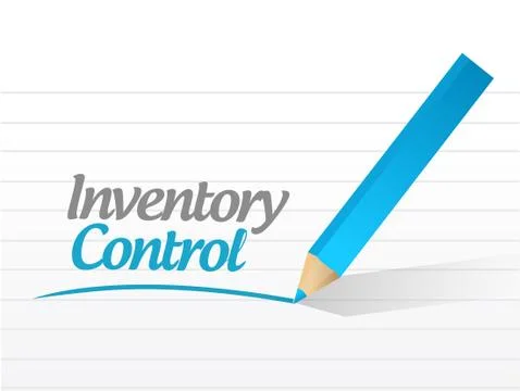 Inventory control message illustration design Ilustração Stock