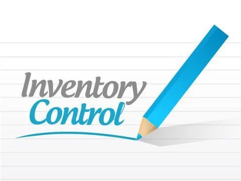 Inventory control message illustration Ilustração Stock