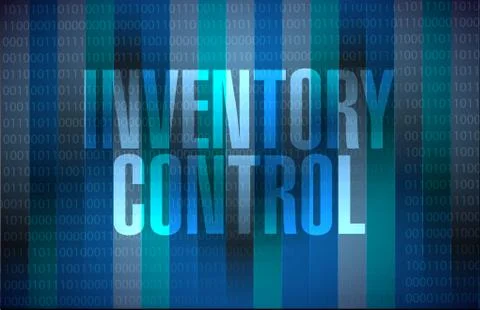 Inventory control message sign concept Ilustração Stock