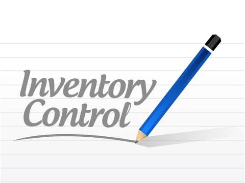 Inventory control message sign concept Ilustração Stock
