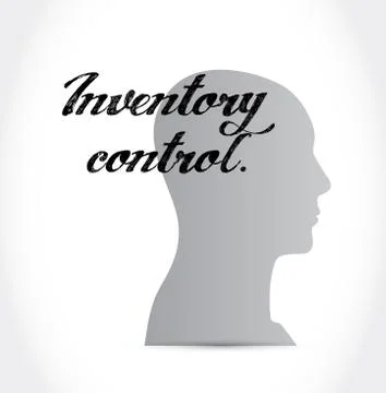 Inventory control mind sign concept Ilustração Stock