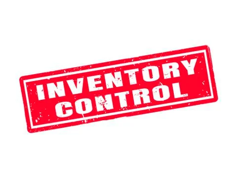 Inventory control red stamp style Stock Illustration