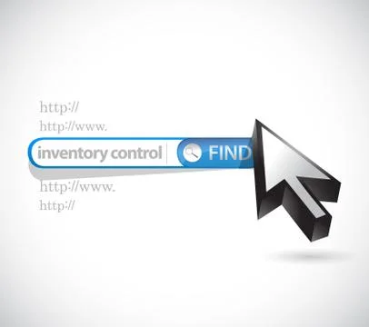 Inventory control search bar sign concept Ilustração Stock
