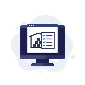 Inventory control software vector icon Stock Illustration