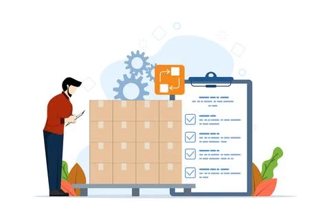 Inventory control system concept Stock Illustration