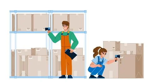 Inventory control vector Stock Illustration