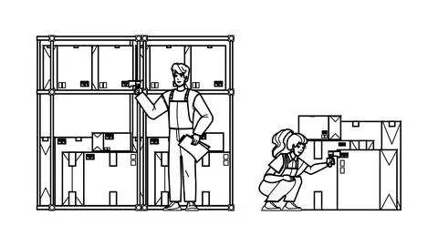Inventory control vector Stock Illustration