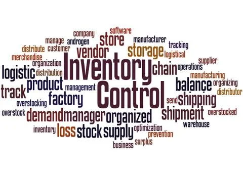 Inventory Control, word cloud concept 스톡 일러스트