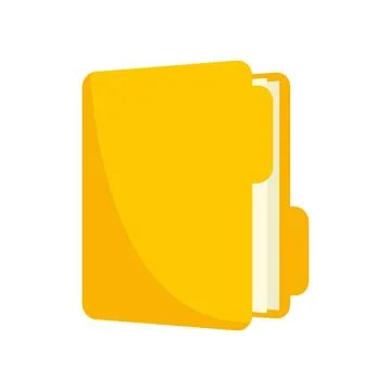 Inventory folder icon flat isolated Ilustração Stock
