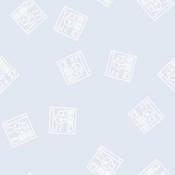 Inventory forecasting report line seamless pattern Stock Illustration