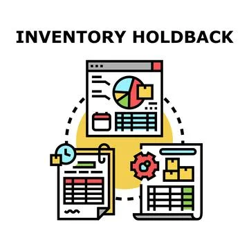 Inventory holdback concept for supply chain management Stock Illustration