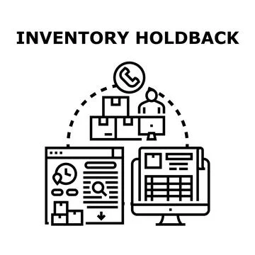 Inventory holdback management system with goods tracking Stock Illustration