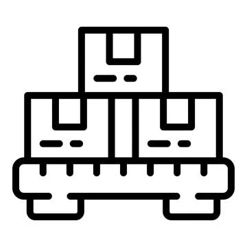 Inventory icon outline vector. Digital management イラスト素材