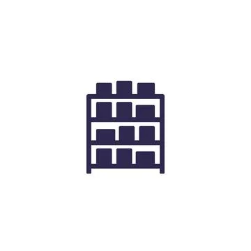 Inventory icon on white, vector Ilustração Stock