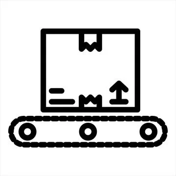 Inventory line icon vector illustration isolated on white background Stock Illustration
