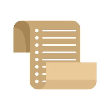 Inventory list icon flat isolated vector Illustrazione stock