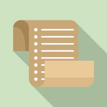 Inventory list icon, flat style Stock Illustration