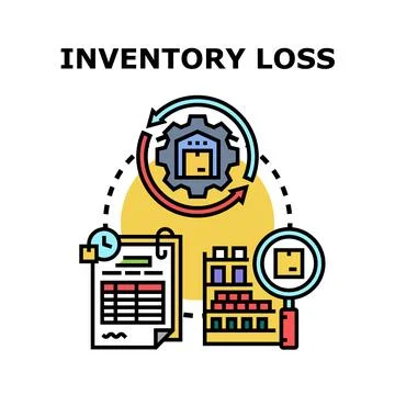 Inventory loss management process control system Stock Illustration
