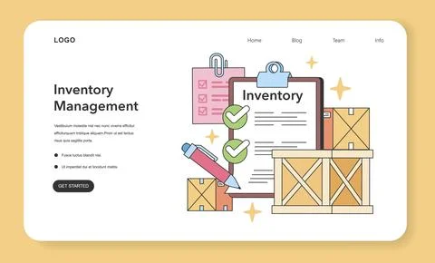 Inventory management accuracy. Flat vector illustration Stock Illustration