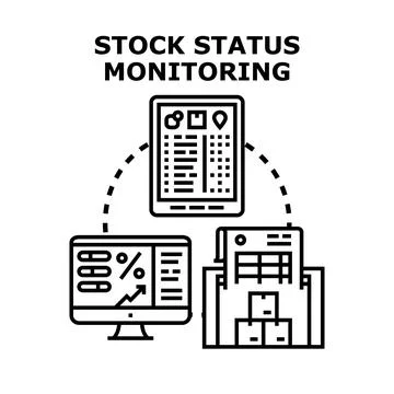 Inventory management and warehouse logistics concept Stock Illustration