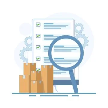 Inventory management concept Stock Illustration