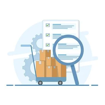 Inventory management concept Stock Illustration